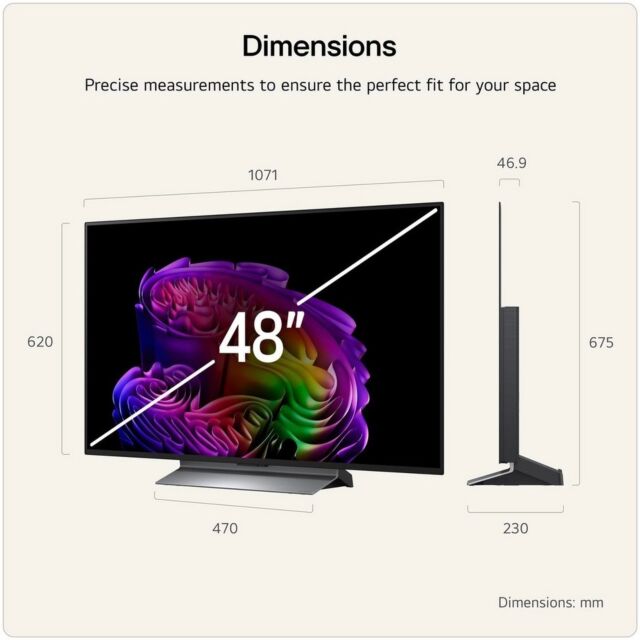 LG OLED48G66LS.AEK 48inch 4K OLED evo AI Stand version Smart TV
