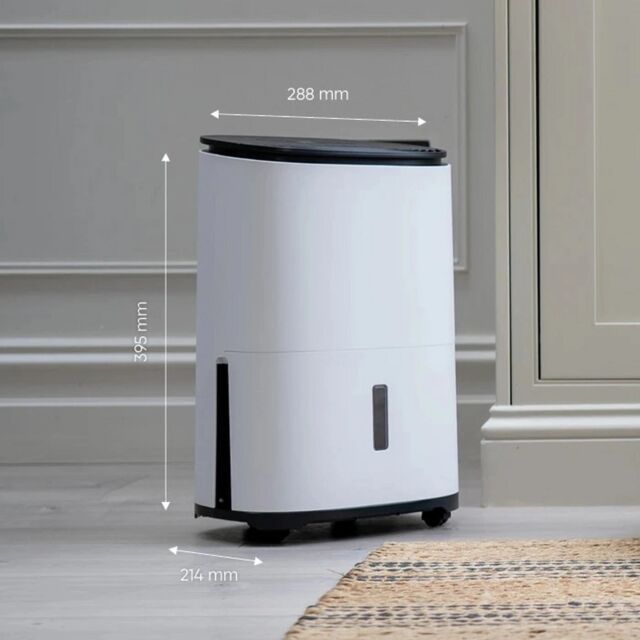 MEACO ARETEONE 6L Compact Dehumidifier / Air Purifier - White & Charcoal Black
