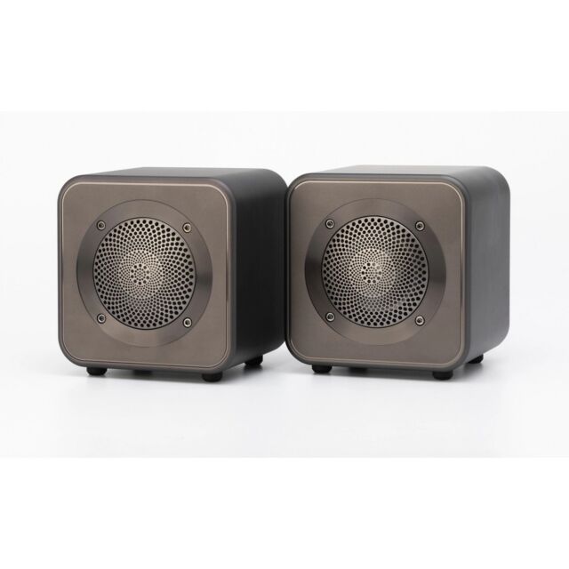 Mitchell Acoustics USTREAM GO Pair Portable active stereo wireless Speakers - Gun Metal Grey