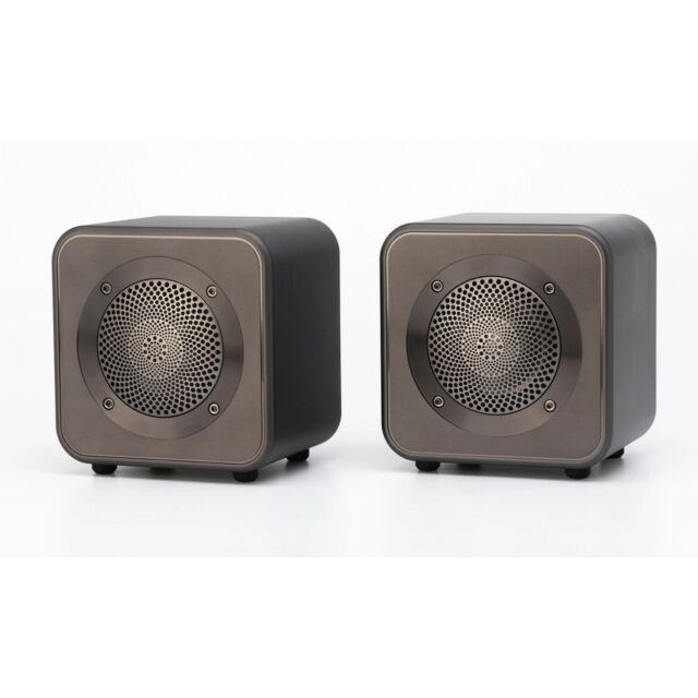 Mitchell Acoustics USTREAM GO Pair Portable active stereo wireless Speakers - Gun Metal Grey