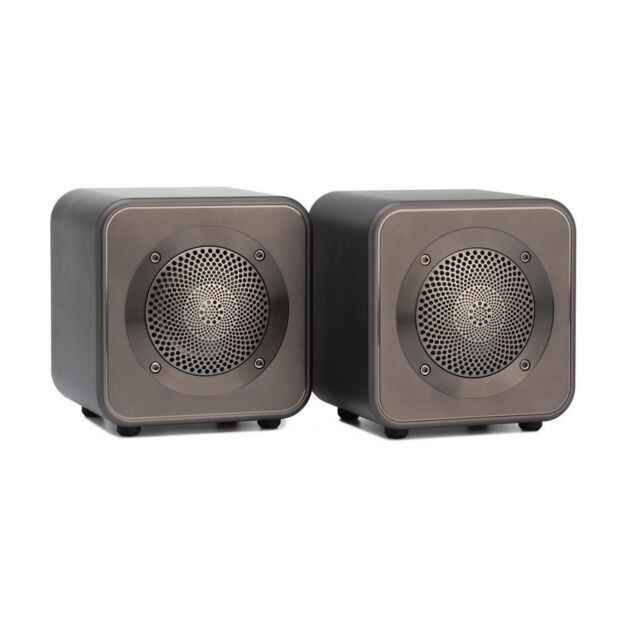Mitchell Acoustics USTREAM GO Pair Portable active stereo wireless Speakers - Gun Metal Grey