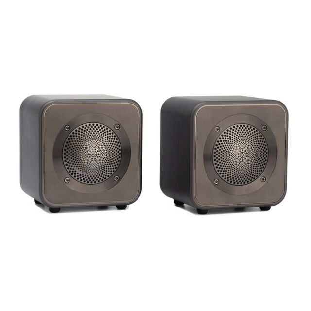 Mitchell Acoustics USTREAM GO Pair Portable active stereo wireless Speakers - Gun Metal Grey