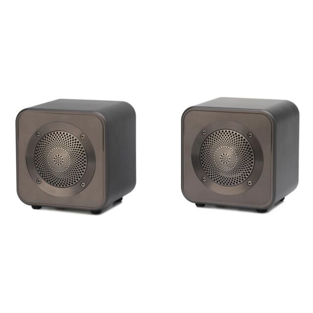 Mitchell Acoustics USTREAM GO Pair Portable active stereo wireless Speakers - Gun Metal Grey