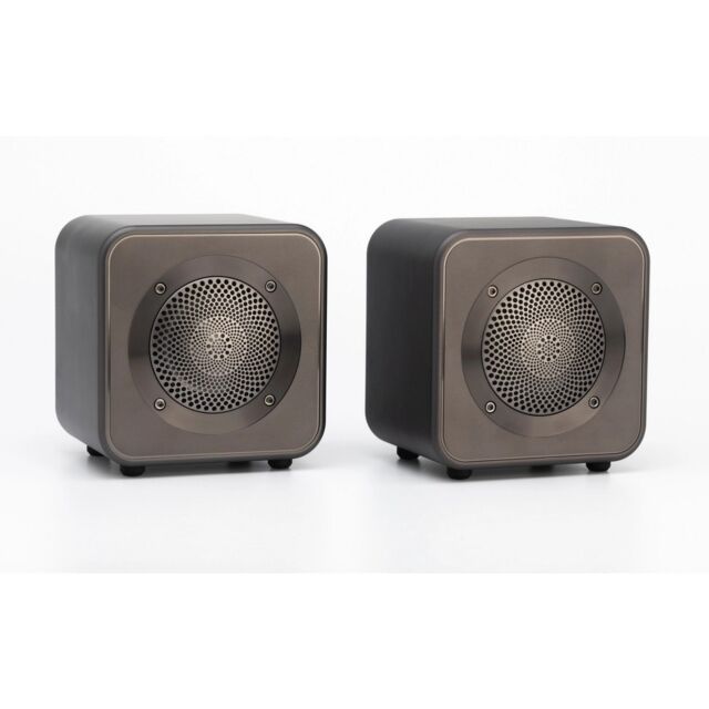 Mitchell Acoustics USTREAM GO Pair Portable active stereo wireless Speakers - Gun Metal Grey