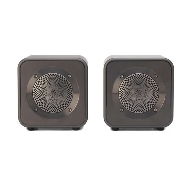 Mitchell Acoustics USTREAM GO Pair Portable active stereo wireless Speakers - Gun Metal Grey