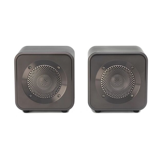 Mitchell Acoustics USTREAM GO Pair Portable active stereo wireless Speakers - Gun Metal Grey