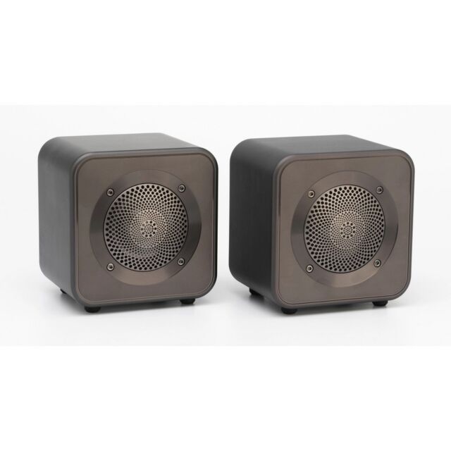 Mitchell Acoustics USTREAM GO Pair Portable active stereo wireless Speakers - Gun Metal Grey