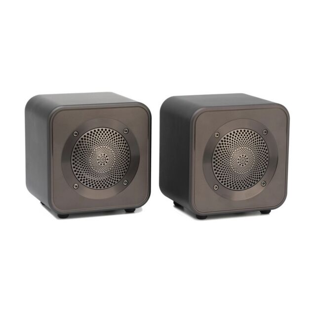 Mitchell Acoustics USTREAM GO Pair Portable active stereo wireless Speakers - Gun Metal Grey