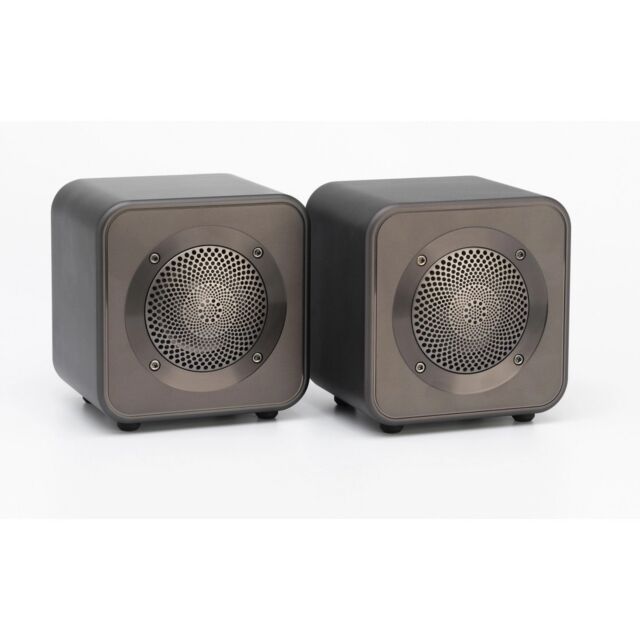 Mitchell Acoustics USTREAM GO Pair Portable active stereo wireless Speakers - Gun Metal Grey