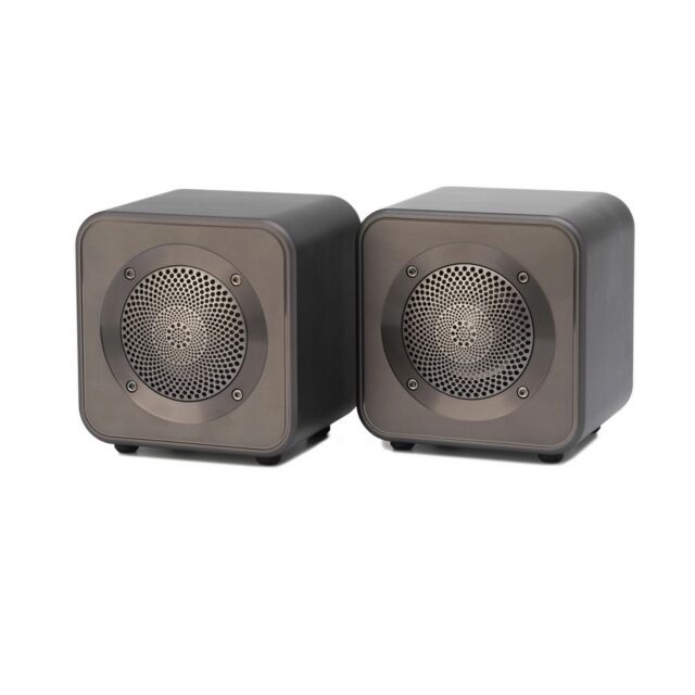 Mitchell Acoustics USTREAM GO Pair Portable active stereo wireless Speakers - Gun Metal Grey