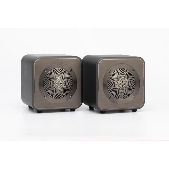 Mitchell Acoustics USTREAM GO Pair Portable active stereo wireless Speakers - Gun Metal Grey