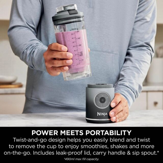 Ninja BC251UKGY Compact Portable Rechargeable Blender - Grey