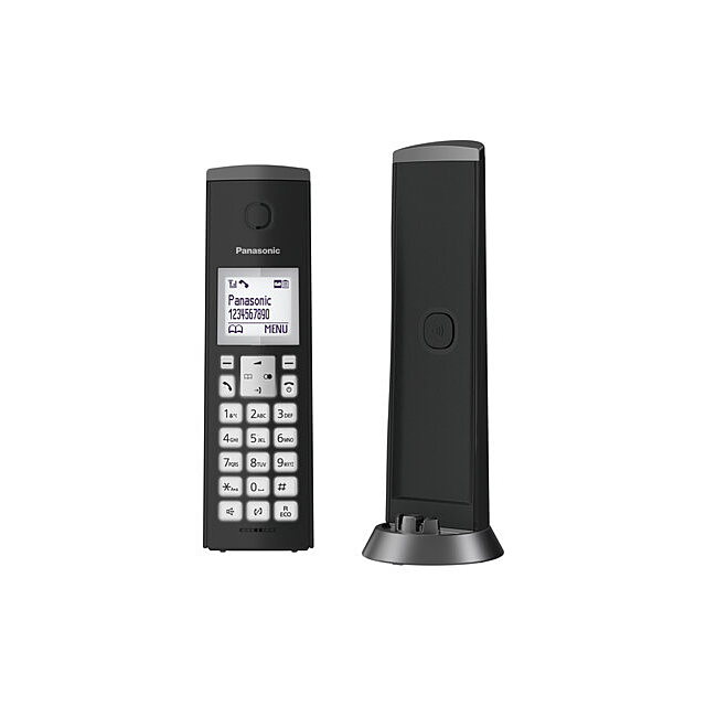 Panasonic KXTGK222EB Digital Cordless Answering System - 2 Handsets - Black
