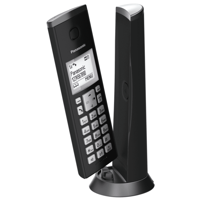 Panasonic KXTGK222EB Digital Cordless Answering System - 2 Handsets - Black