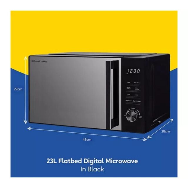 Russell Hobbs RHFM2365B 23L Flatbed Digital Microwave - Black