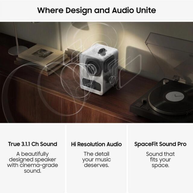 Samsung HW-LS71H/XU Multi-Directional Music Studio 7 WiFi-Bluetooth Wireless Speaker - White