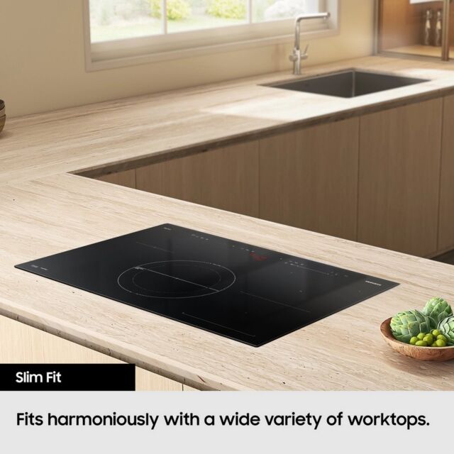 Samsung NZ85C6058FK/U1 Slim Fit 80Cm 5 Burner Induction Hob With Flex Zone Plus