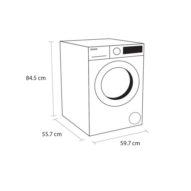 Sensis WMF01814AW 8kg 1400 Spin Washing Machine