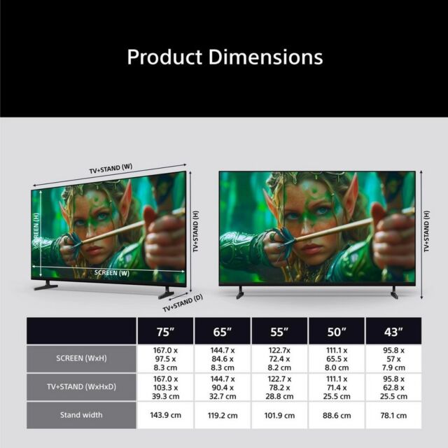 Sony K43S25M2PB.UKA 43inch 4K BRAVIA 2 Direct LED Google TV