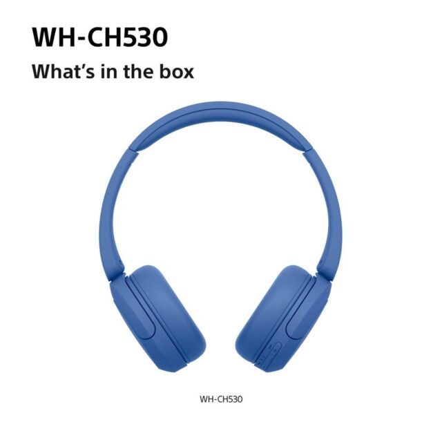 Sony WHCH530L.CE7 Wireless Over Ear Headphones - Blue