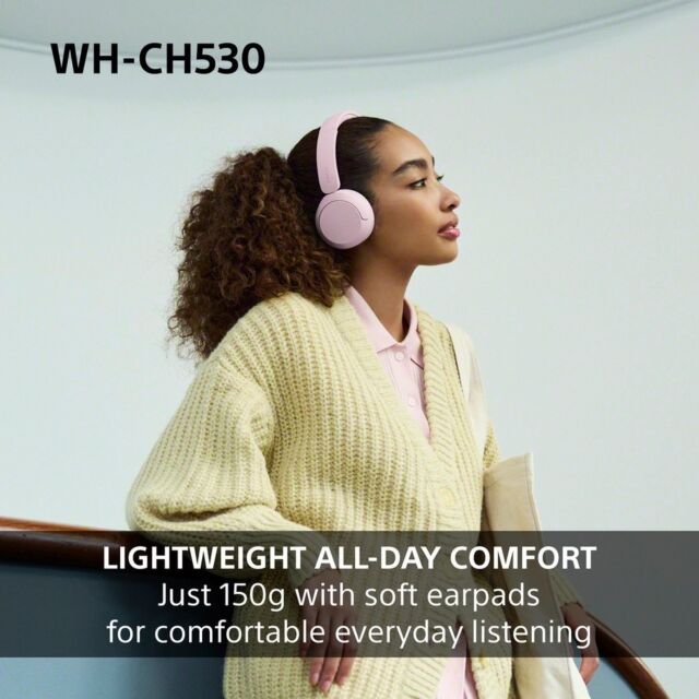 Sony WHCH530P.CE7 Wireless Over Ear Headphones - Pink