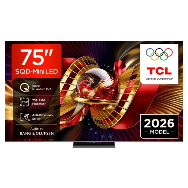 TCL 75C8L-UK 75inch 4K Ultra HD SQD-Mini LED Google TV
