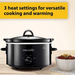 Crockpot CSC078 3.7Ltr BLACK Slow Cooker