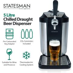 Statesman SKBD500SS 5 Litre Beer Dispenser