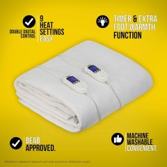 Zanussi ZEDB7002 Double Dual Fitted Electric Blanket
