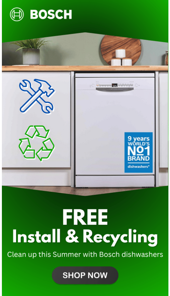 Bosch Dishwasher Free Install & Recycling