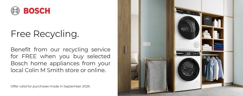 Get free recycling of your old appliance when you buy selected Bosch appliances in September