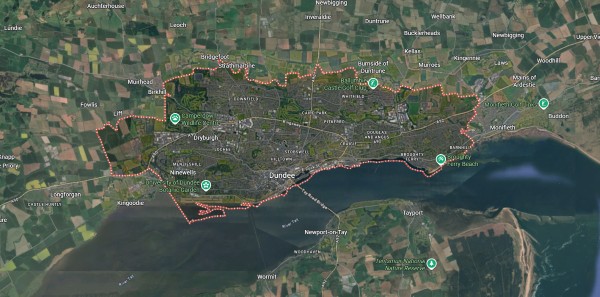 Map of Angus - Appliance Delivery available across the whole of Angus at Colin M Smith