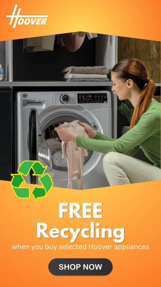 Buy selected Hoover appliances at Colin M Smith and we will recycle your old one for free!