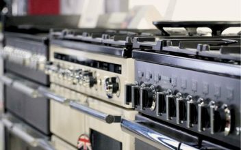 Range cookers on display in Colin M Smith showroom